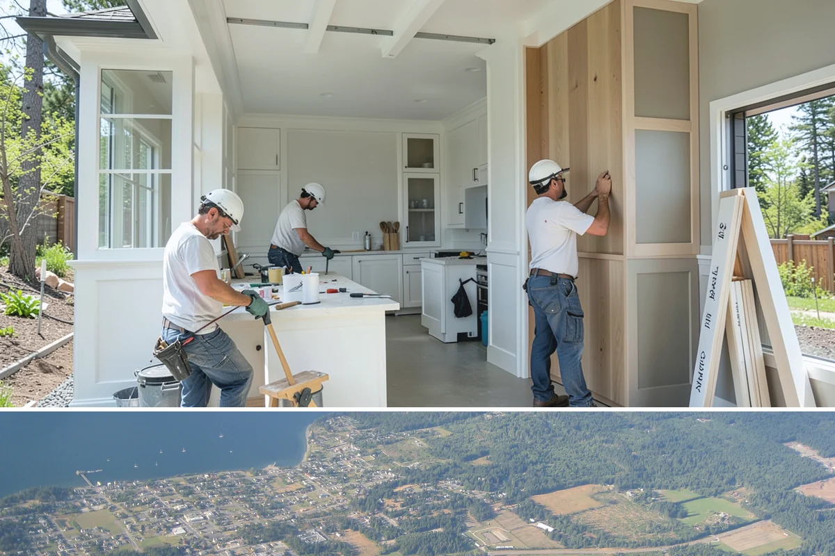 Structural Framing in Coupeville, Island County, WA - Structural framing runs in every season