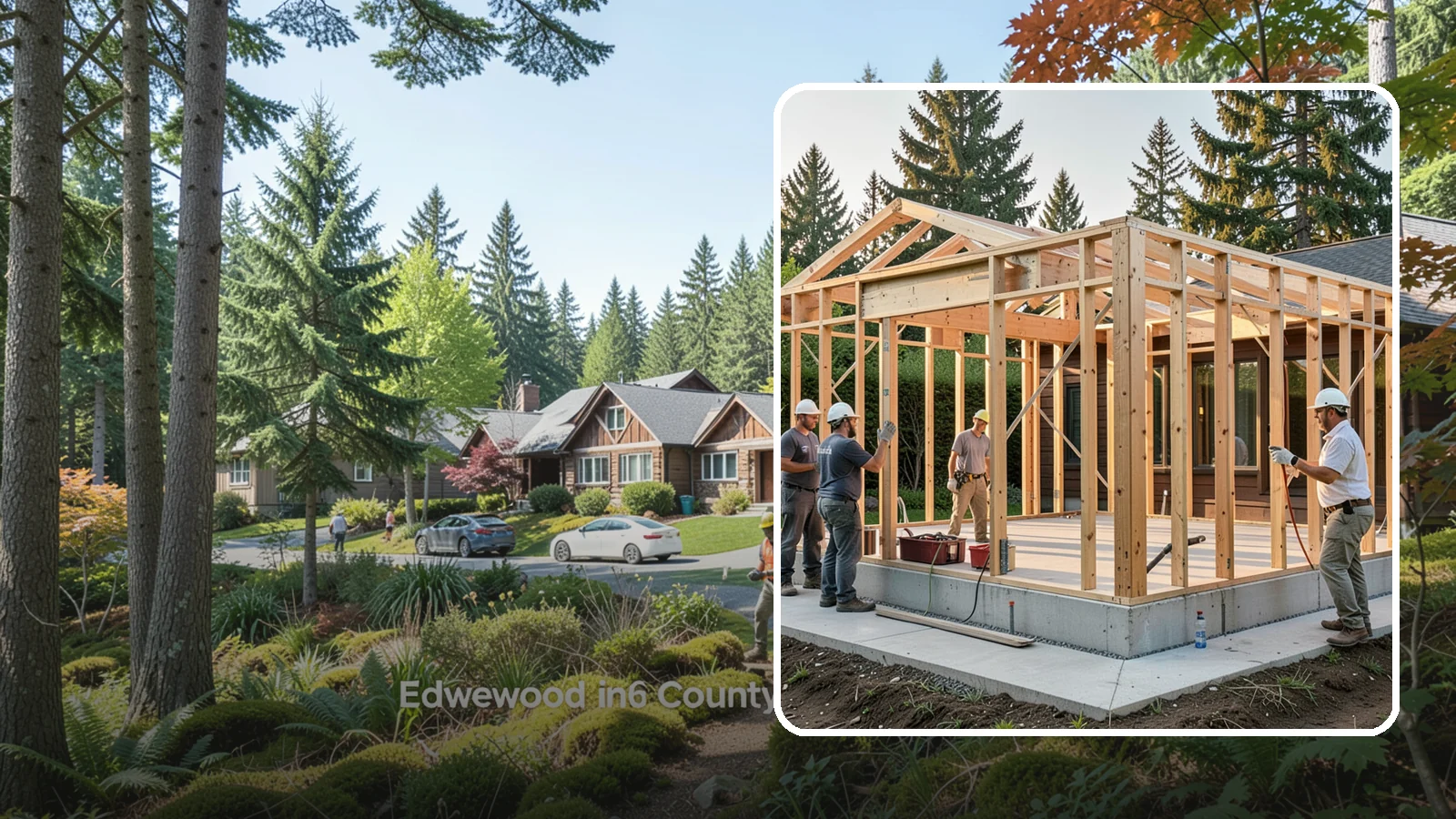 Structural Framing in Edgewood, Pierce County, WA - We erect the primary load-carrying frame of your home to engineered specs built for PNW seismic and wind loads.