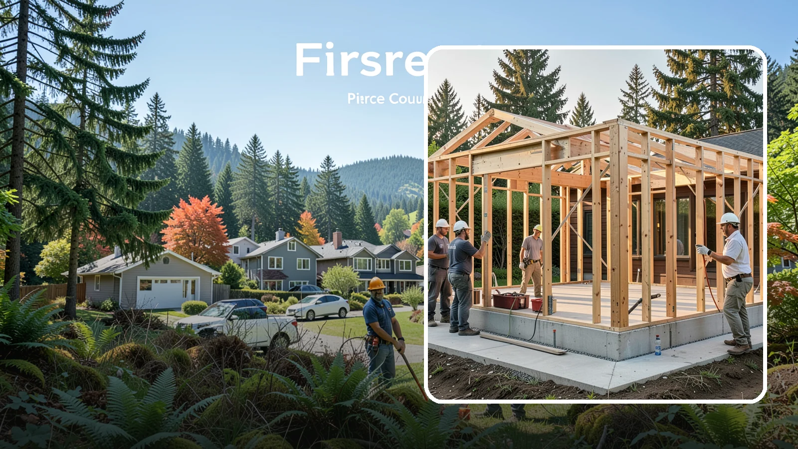 Structural Framing in Fircrest, Pierce County, WA - We erect the primary load-carrying frame of your home to engineered specs built for PNW seismic and wind loads.