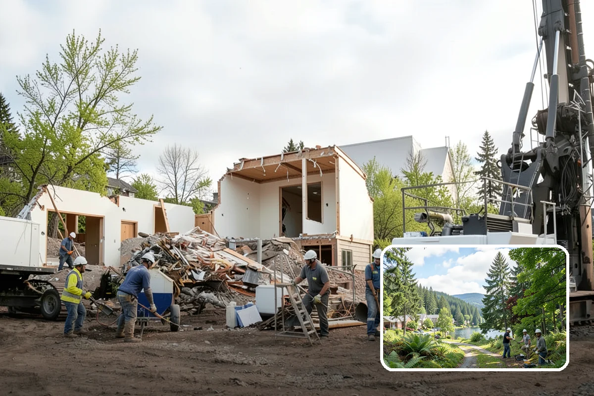 Structural Framing in Lake Forest Park, King County, WA - A continuous, engineered load path from roof to foundation