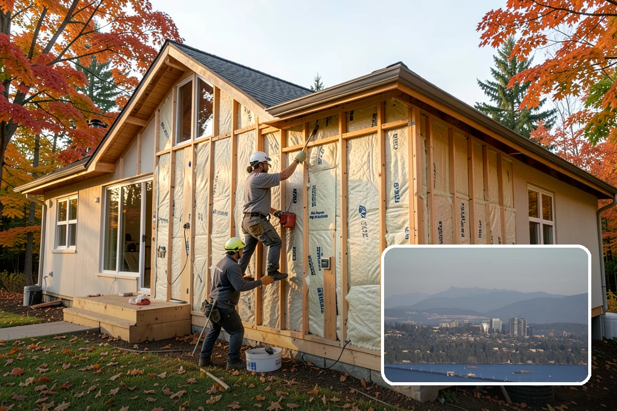 Structural Framing in Medina, King County, WA - A continuous, engineered load path from roof to foundation