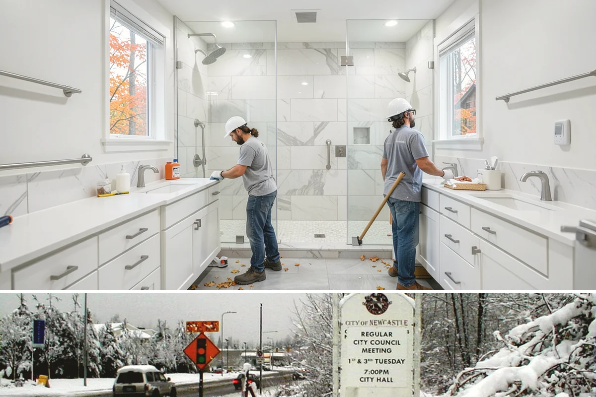 Structural Framing in Newcastle, King County, WA - Structural framing runs in every season