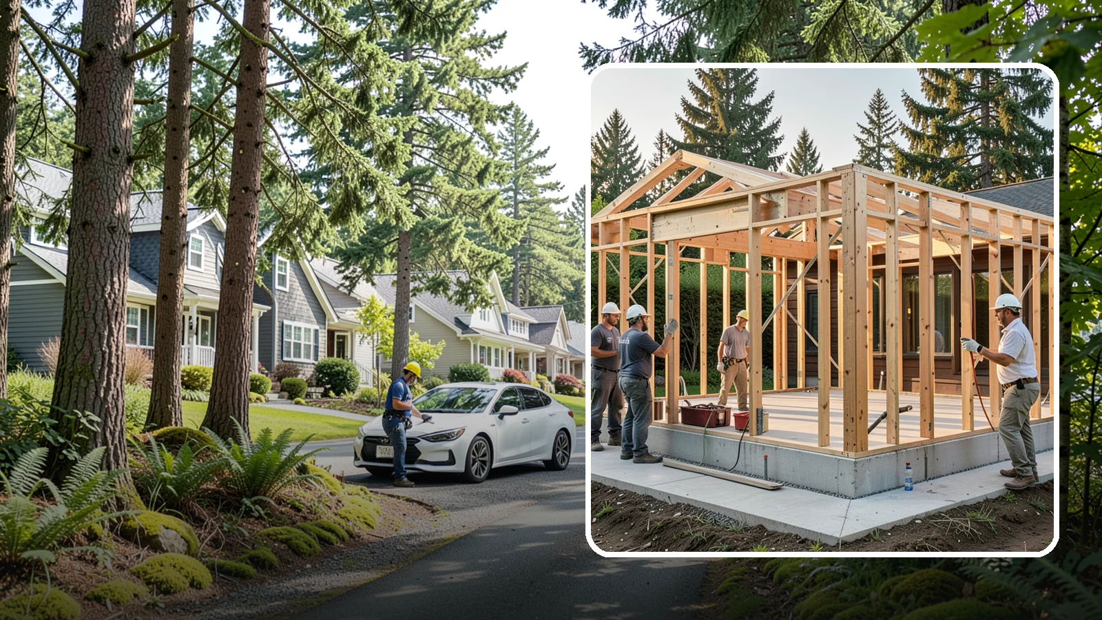 Structural Framing in Normandy Park, King County, WA - We erect the primary load-carrying frame of your home to engineered specs built for PNW seismic and wind loads.