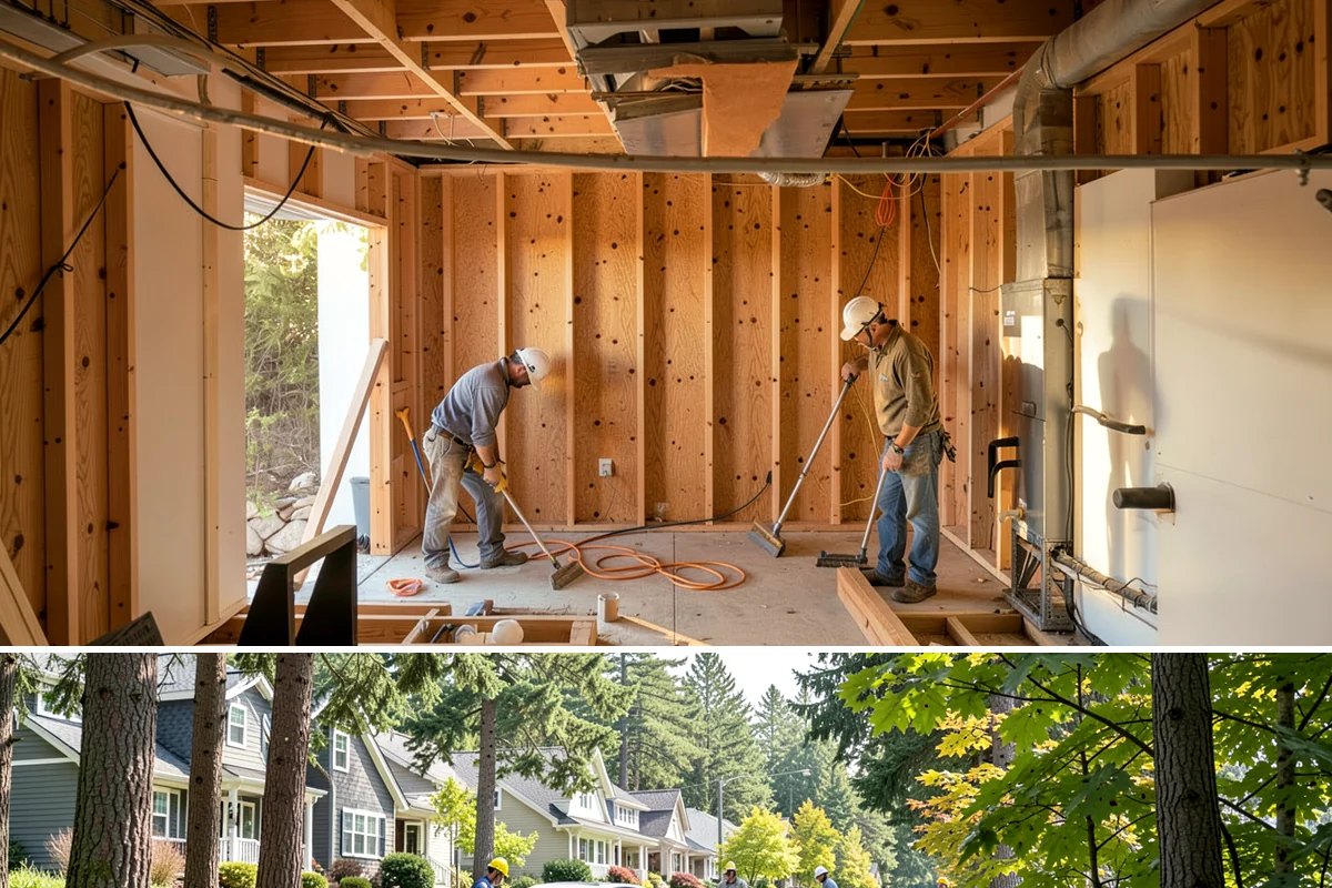 Structural Framing in Normandy Park, King County, WA - Structural framing runs in every season