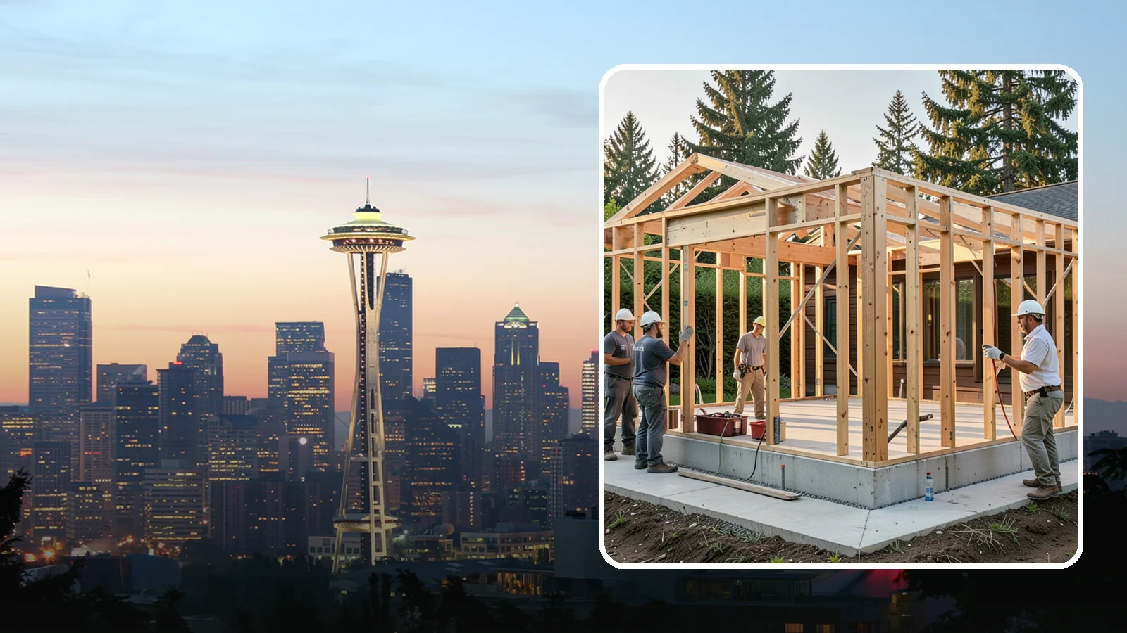 Structural Framing in Seattle, King County, WA - We erect the primary load-carrying frame of your home to engineered specs built for PNW seismic and wind loads.