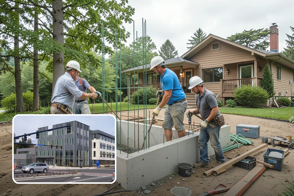 Structural Framing in Shoreline, King County, WA - A continuous, engineered load path from roof to foundation