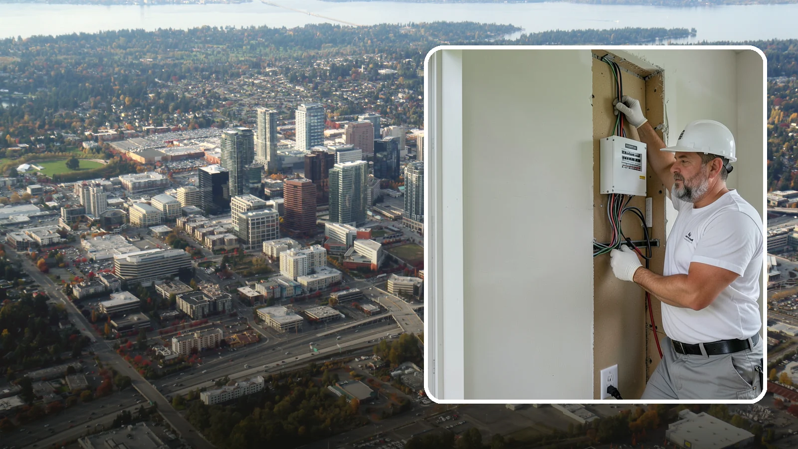 Structured Wiring Installation in Bellevue, King County, WA - We install organized structured wiring that centralizes your home's data, video, and network connections.