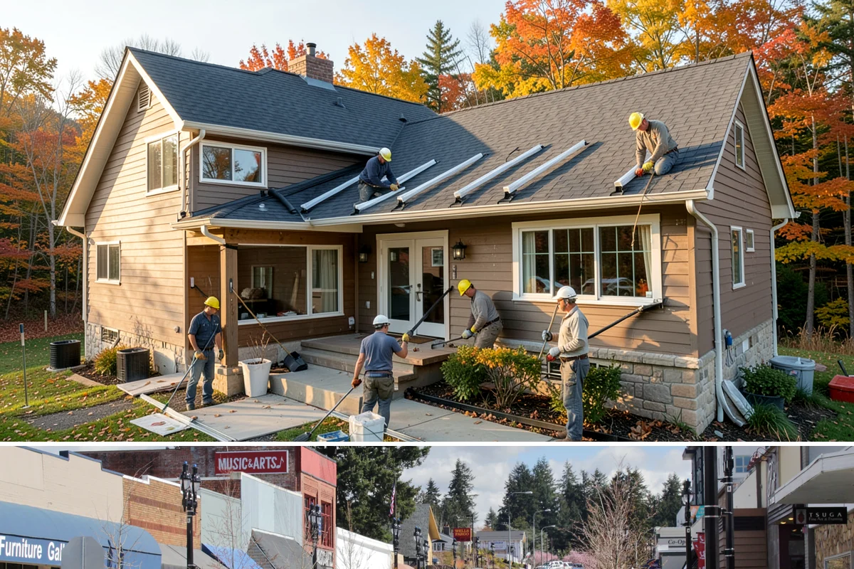 Stucco Installation in Bothell, King County, WA - Warm, dry summer weather is strongly preferred so each stucco coat cures properly before the wet season.