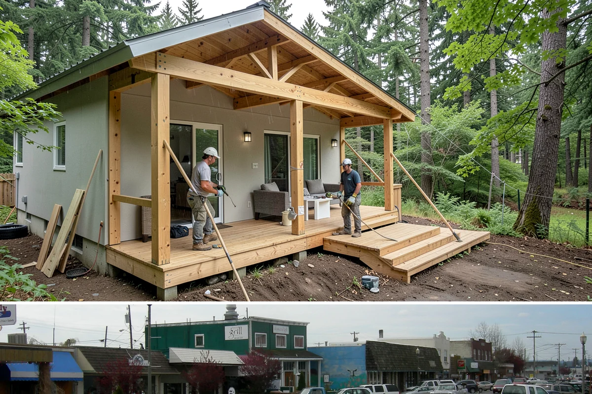 Stucco Installation in Stanwood, Snohomish County, WA - Warm, dry summer weather is strongly preferred so each stucco coat cures properly before the wet season.