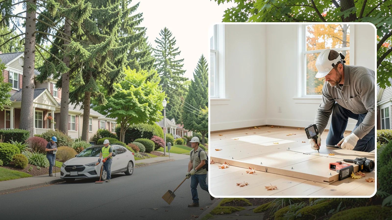 Subfloor Installation in Beaux Arts Village, King County, WA - We glue and fasten a flat, squeak-free subfloor deck that becomes the base for every finished floor above.