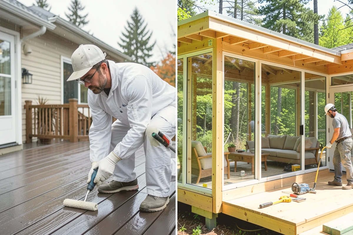 Subfloor Installation in Bellevue, King County, WA - Inspect joist tops for level and correct any high or low spots