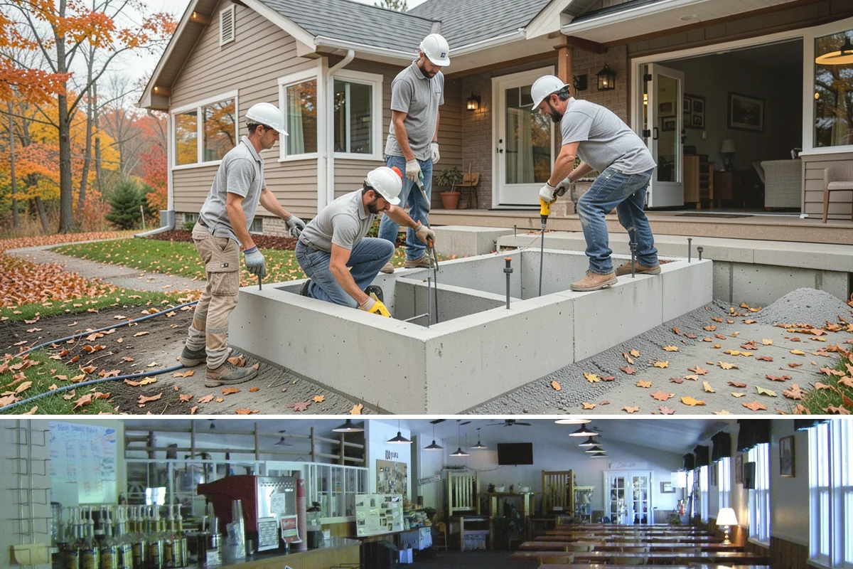 Subfloor Installation in Black Diamond, King County, WA - Subfloor goes down promptly after framing