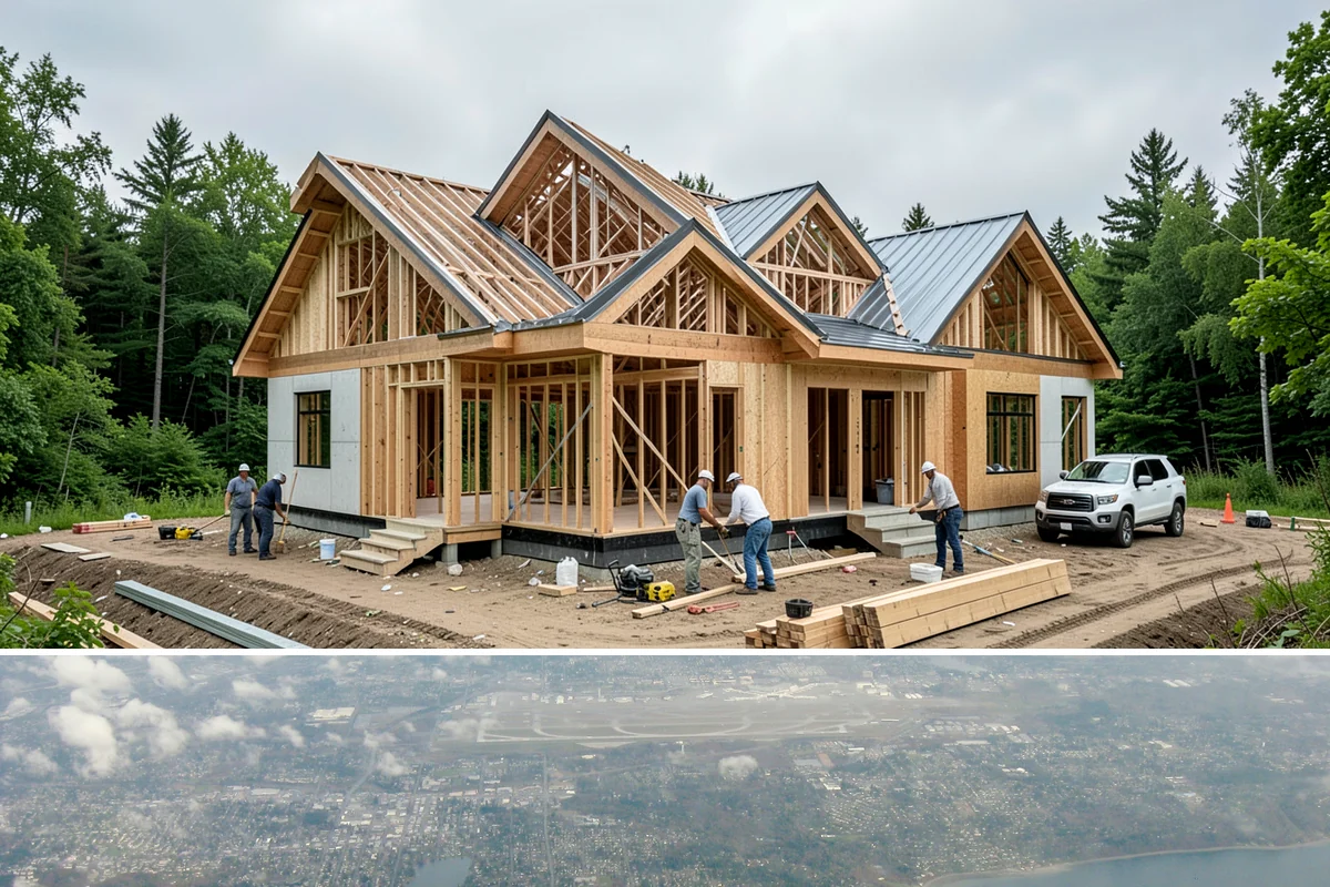 Subfloor Installation in Burien, King County, WA - Subfloor goes down promptly after framing