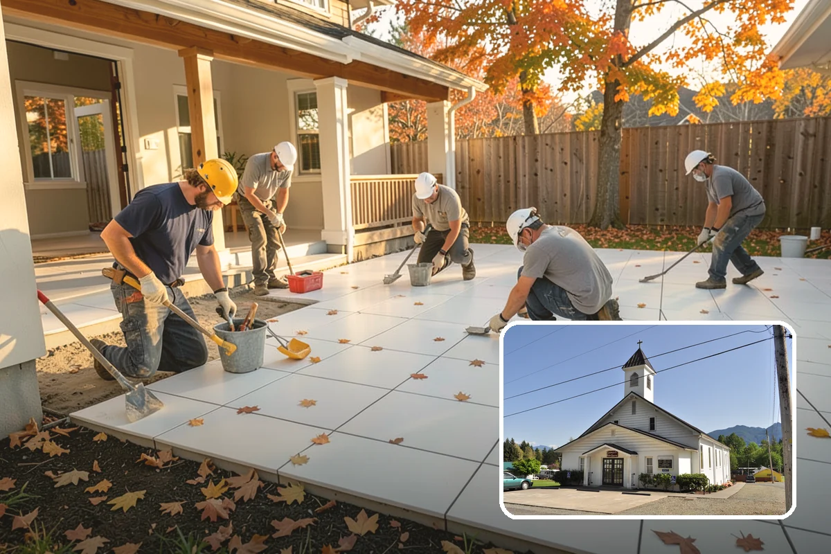 Subfloor Installation in Concrete, Skagit County, WA - A flat deck that keeps finished flooring level and true