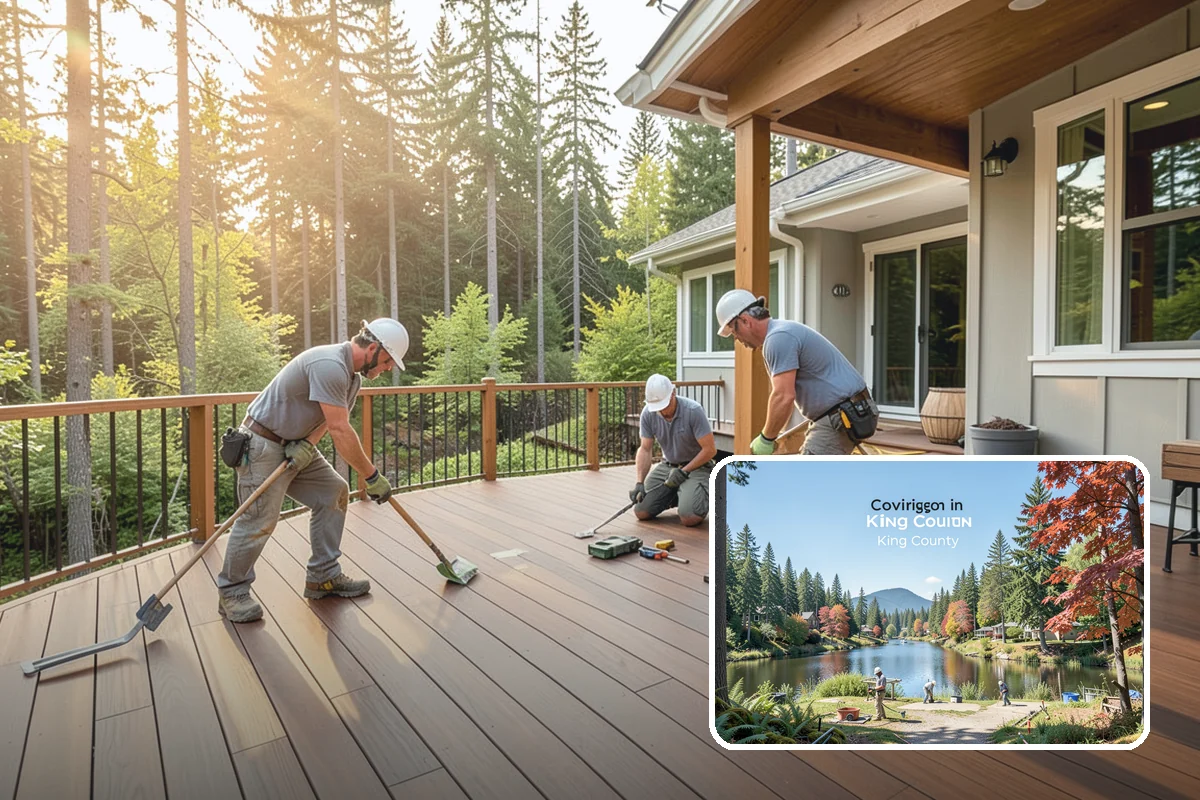 Subfloor Installation in Covington, King County, WA - A flat deck that keeps finished flooring level and true