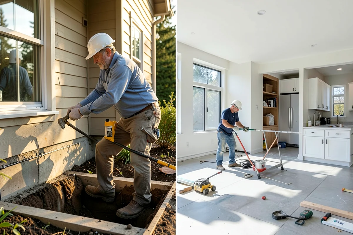 Subfloor Installation in Enumclaw, King County, WA - Inspect joist tops for level and correct any high or low spots
