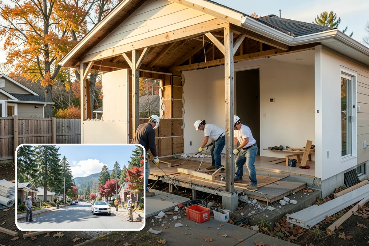Subfloor Installation in Hunts Point, King County, WA - A flat deck that keeps finished flooring level and true