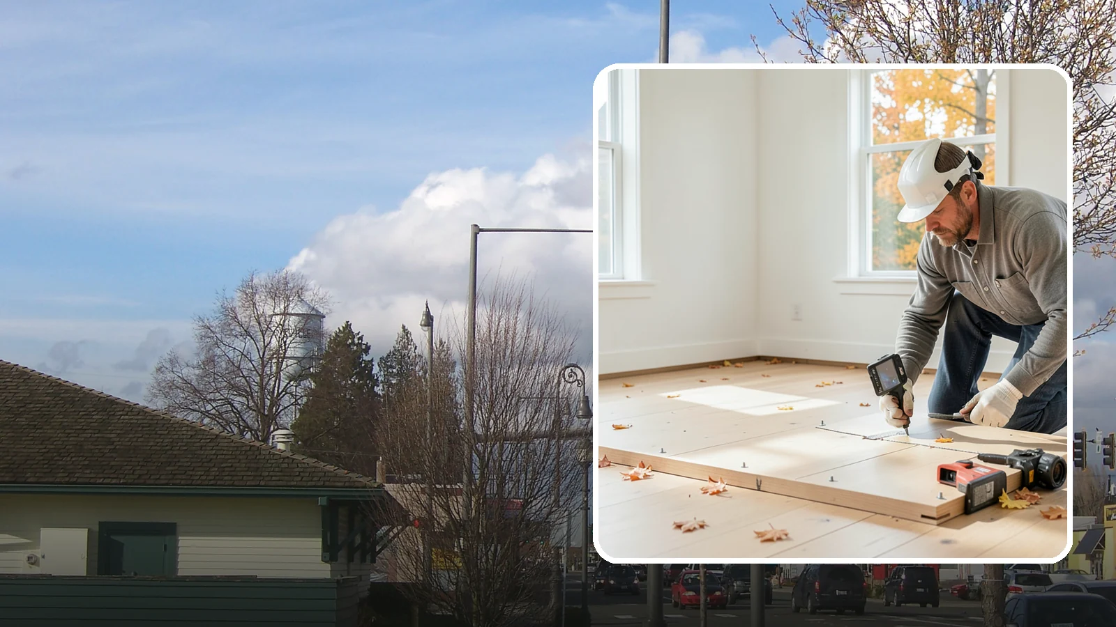 Subfloor Installation in Marysville, Snohomish County, WA - We glue and fasten a flat, squeak-free subfloor deck that becomes the base for every finished floor above.