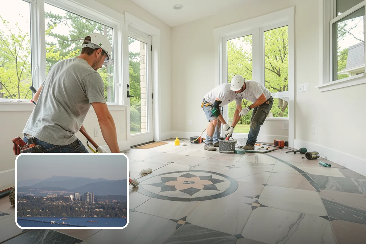 Subfloor Installation in Medina, King County, WA - A flat deck that keeps finished flooring level and true
