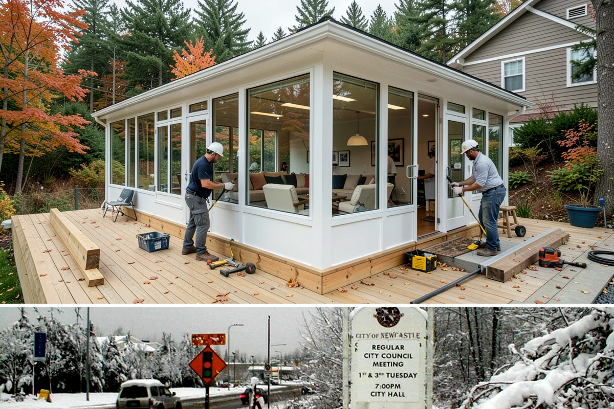 Subfloor Installation in Newcastle, King County, WA - Subfloor goes down promptly after framing