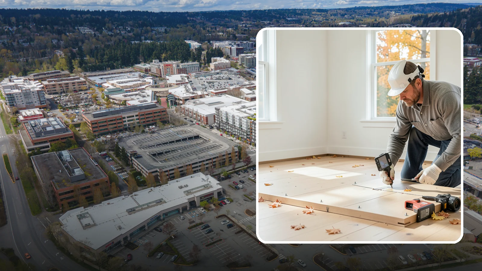 Subfloor Installation in Redmond, King County, WA - We glue and fasten a flat, squeak-free subfloor deck that becomes the base for every finished floor above.