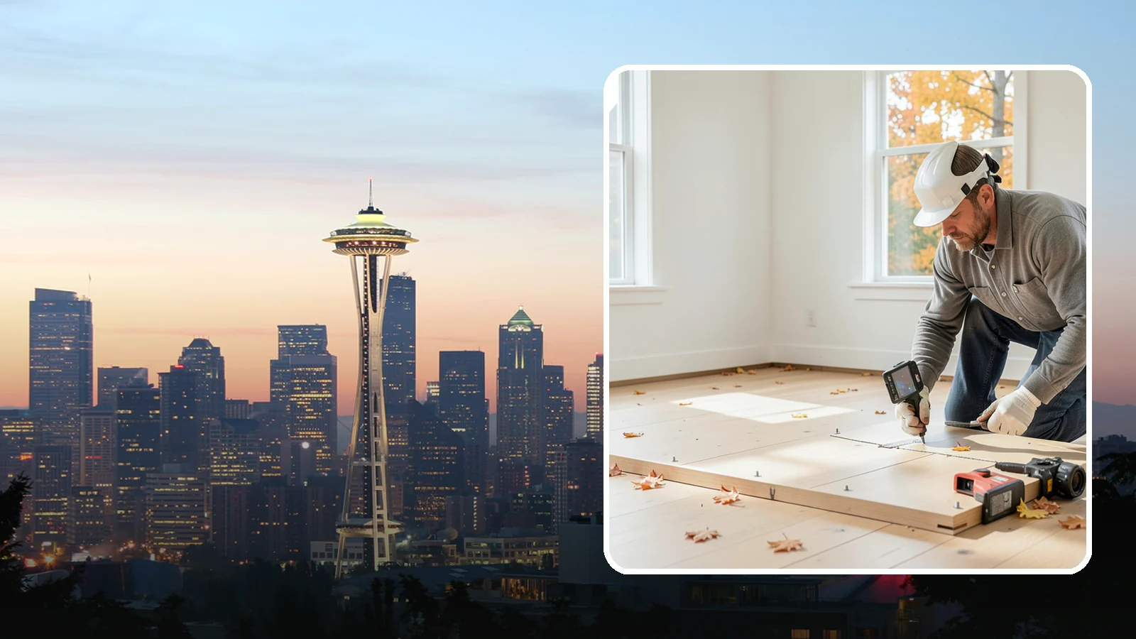 Subfloor Installation in Seattle, King County, WA - We glue and fasten a flat, squeak-free subfloor deck that becomes the base for every finished floor above.