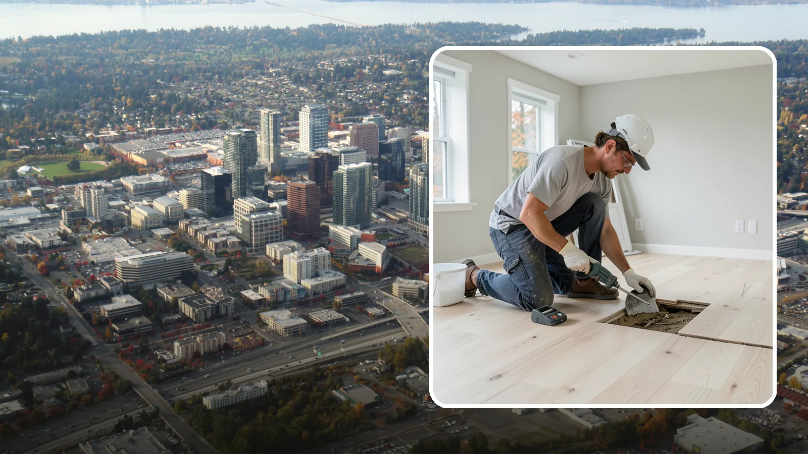 Subfloor Repair in Bellevue, King County, WA - Focused subfloor repair that reinforces weak, damaged sections while preserving the sound flooring around them.