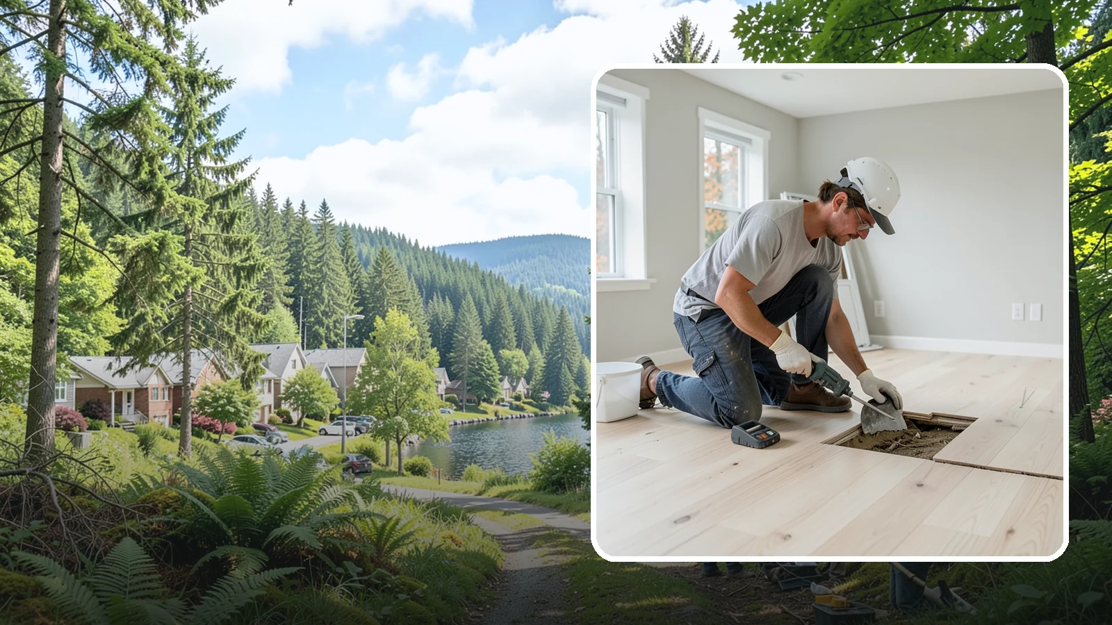 Subfloor Repair in Lake Forest Park, King County, WA - Focused subfloor repair that reinforces weak, damaged sections while preserving the sound flooring around them.