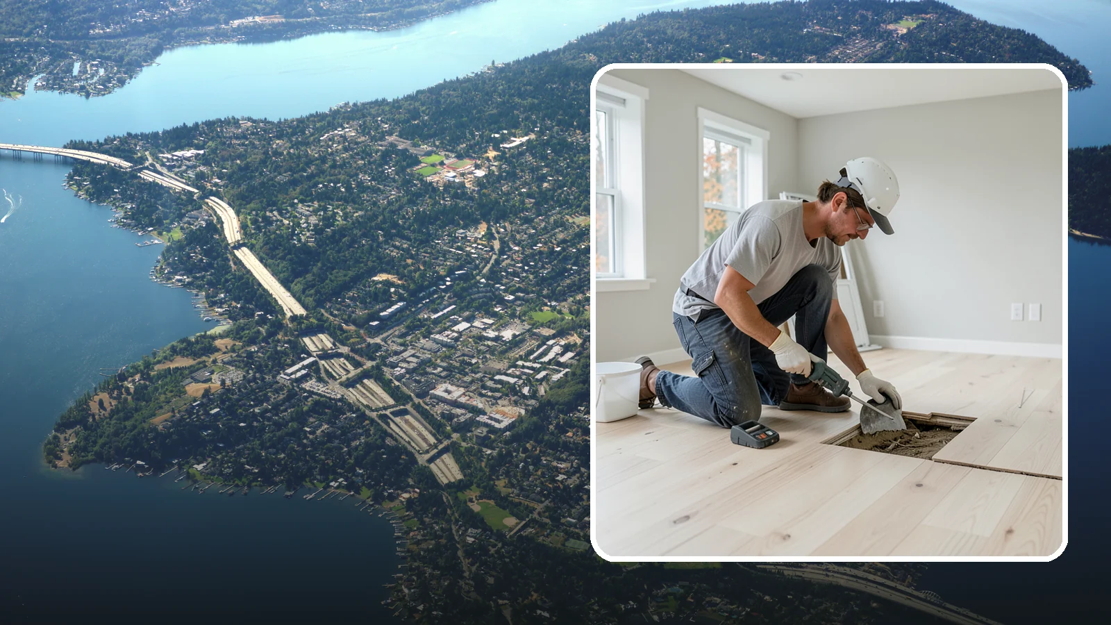 Subfloor Repair in Mercer Island, King County, WA - Focused subfloor repair that reinforces weak, damaged sections while preserving the sound flooring around them.
