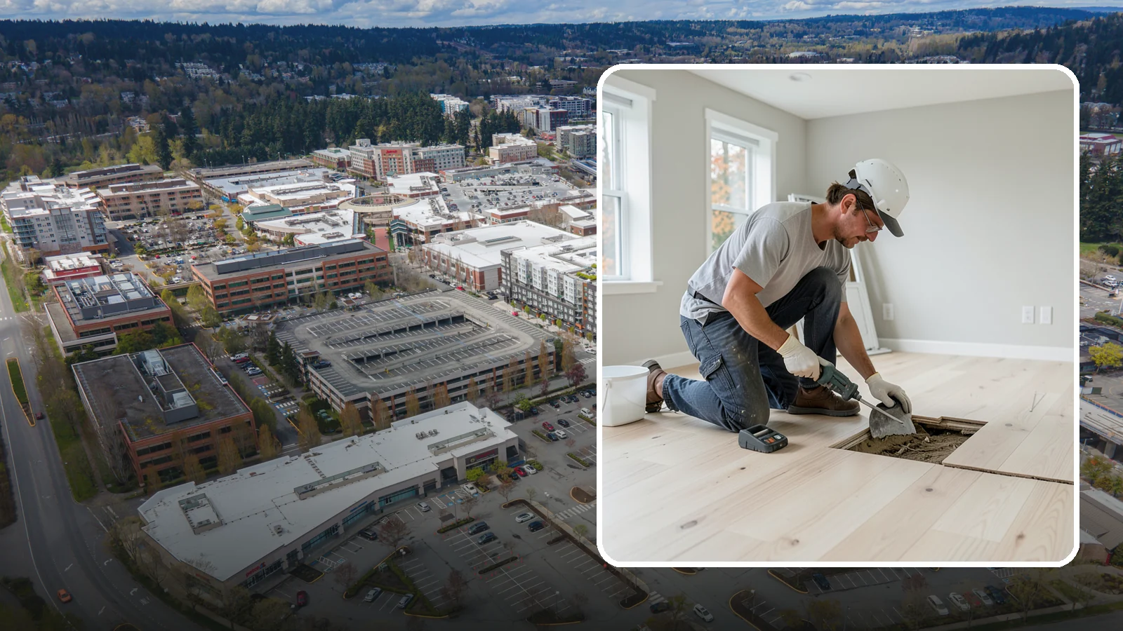 Subfloor Repair in Redmond, King County, WA - Focused subfloor repair that reinforces weak, damaged sections while preserving the sound flooring around them.