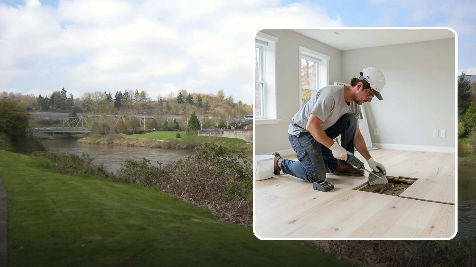 Subfloor Repair in Tukwila, King County, WA - Focused subfloor repair that reinforces weak, damaged sections while preserving the sound flooring around them.