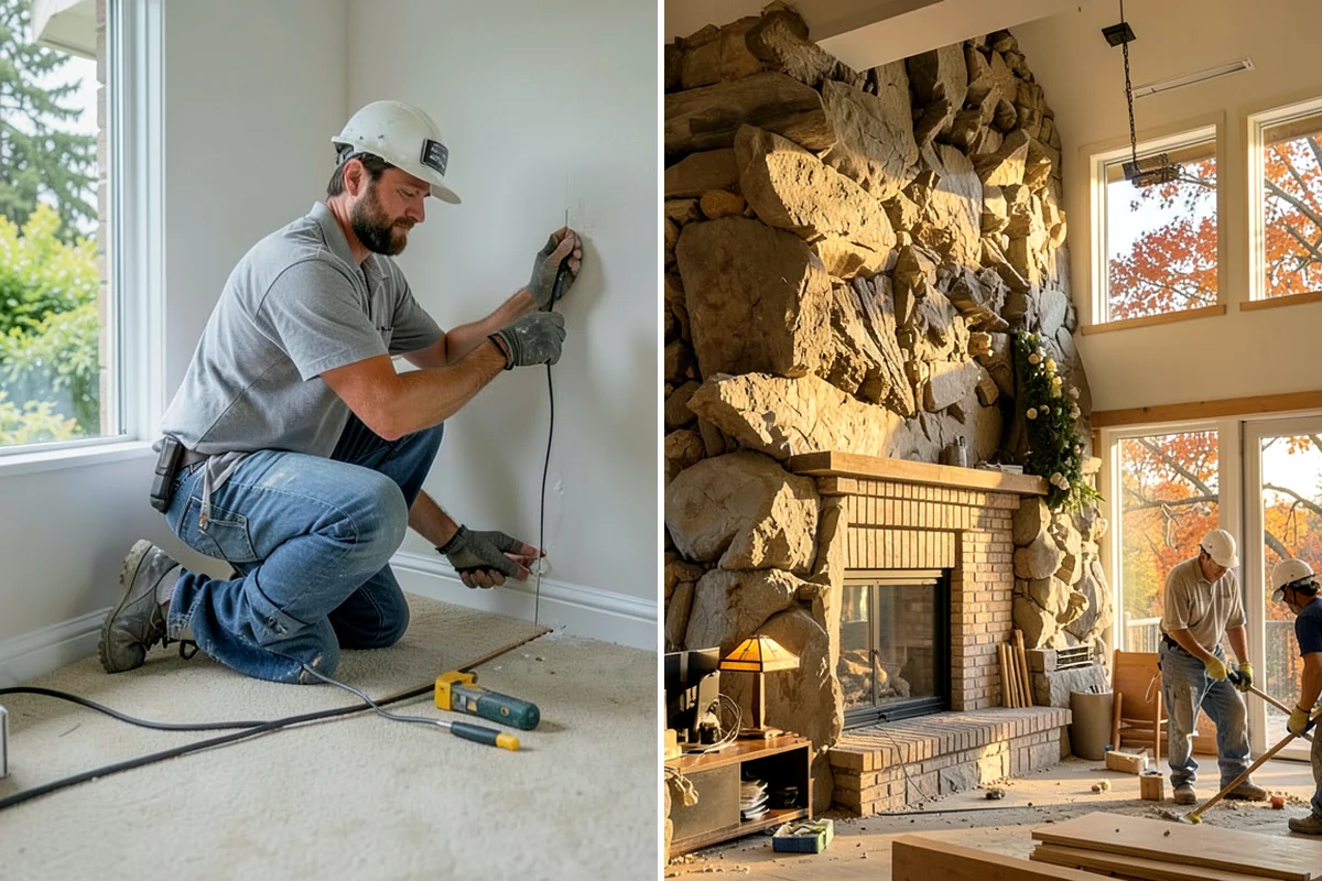 Subfloor Replacement in Concrete, Skagit County, WA - Remove damaged subfloor and inspect joists