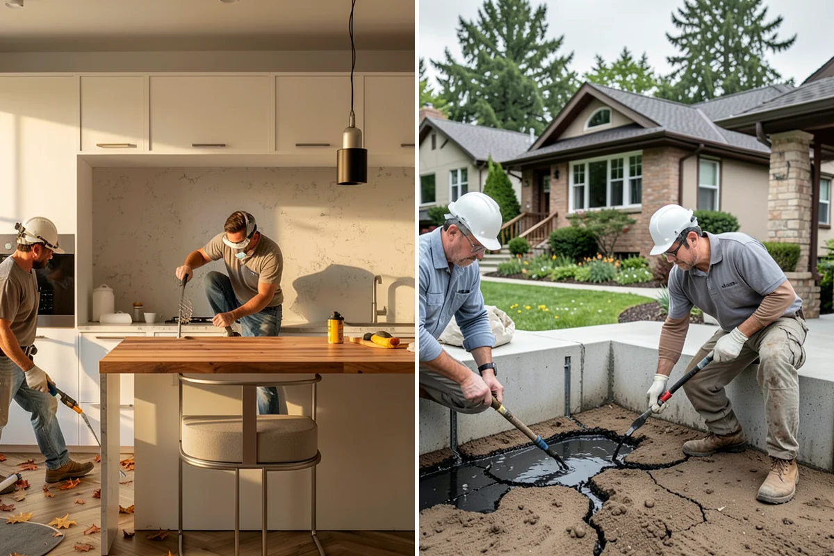 Subfloor Replacement in Federal Way, King County, WA - Remove damaged subfloor and inspect joists