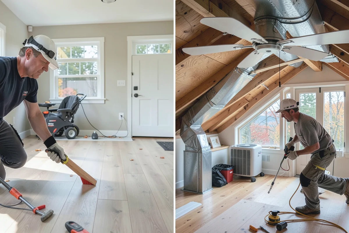 Subfloor Replacement in Gold Bar, Snohomish County, WA - Remove damaged subfloor and inspect joists