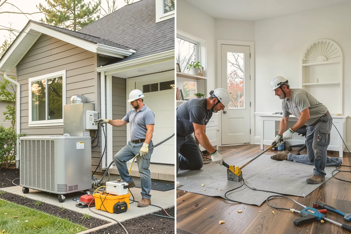 Subfloor Replacement in Kirkland, King County, WA - Remove damaged subfloor and inspect joists