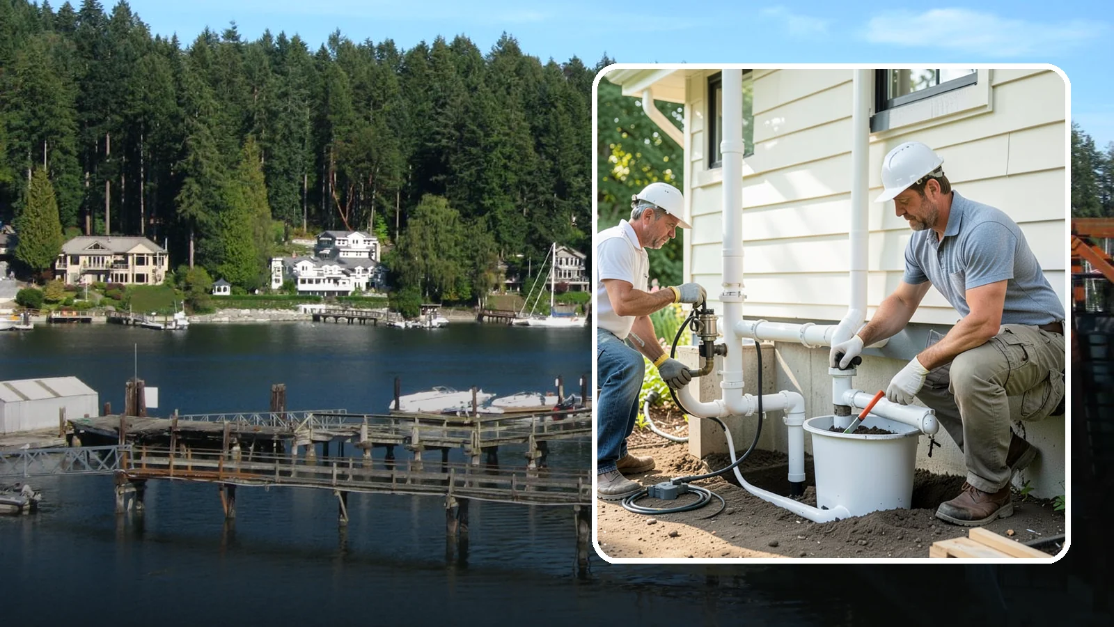 Sump Pump System Installation in Gig Harbor, Pierce County, WA - Setting up a basin, pump, and discharge line that automatically removes water collecting under or around your foundation.