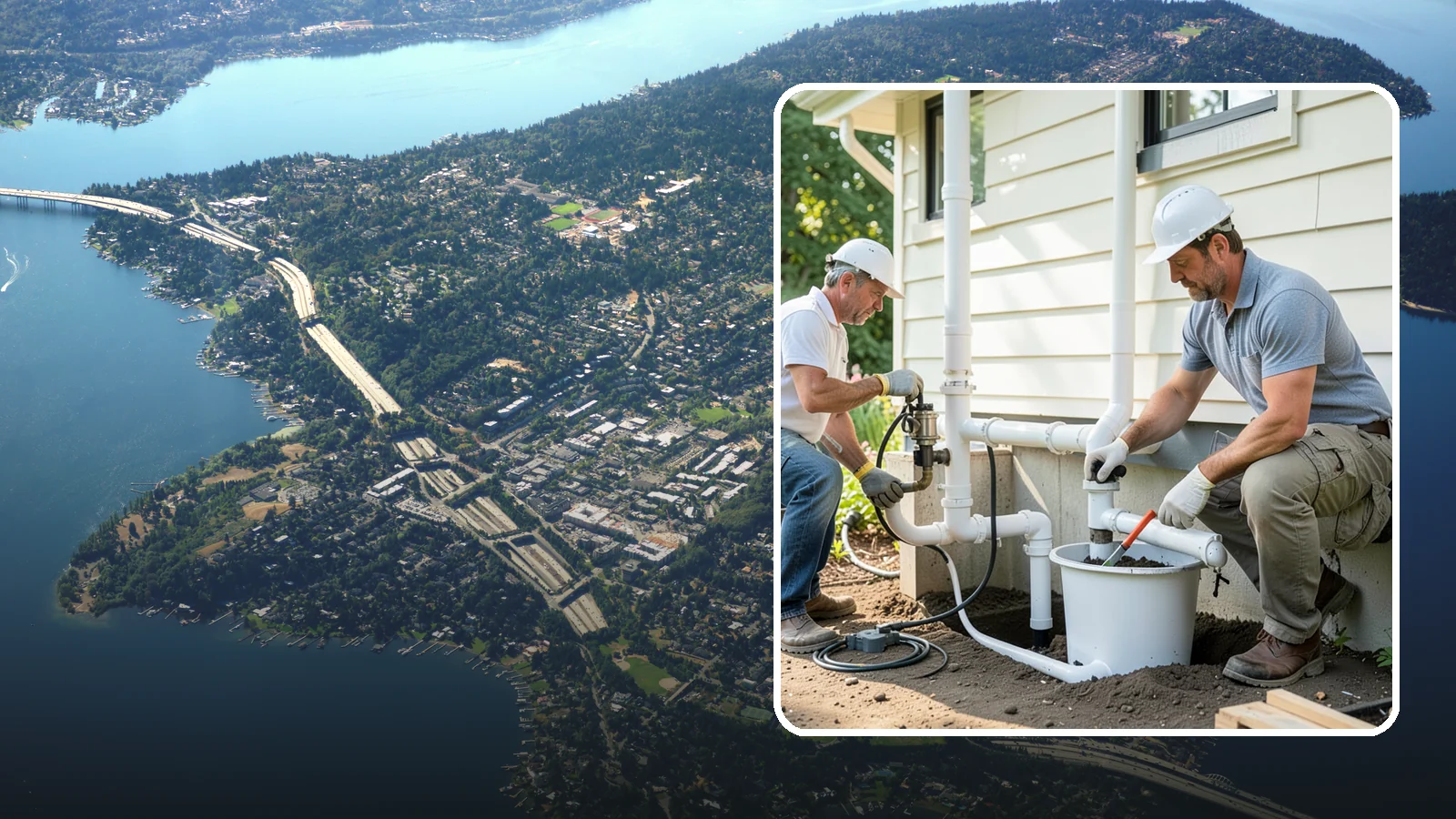 Sump Pump System Installation in Mercer Island, King County, WA - Setting up a basin, pump, and discharge line that automatically removes water collecting under or around your foundation.