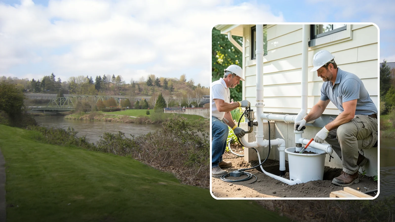 Sump Pump System Installation in Tukwila, King County, WA - Setting up a basin, pump, and discharge line that automatically removes water collecting under or around your foundation.