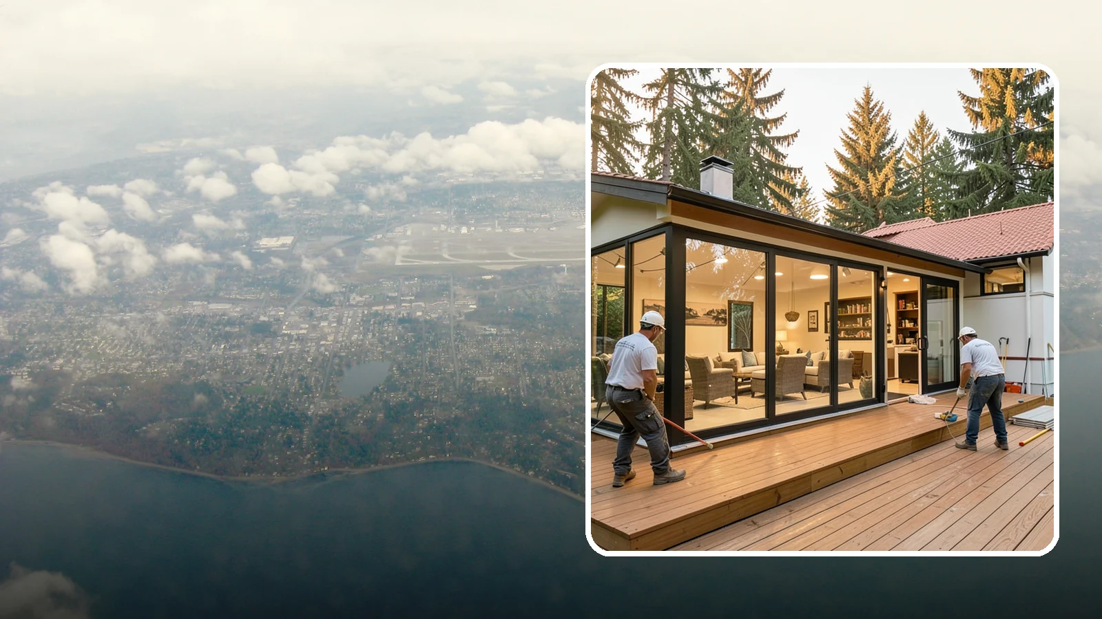 Sunroom Addition in Burien, King County, WA - A sunroom addition creates a bright, glass-walled room that lets you enjoy the outdoors while staying dry.