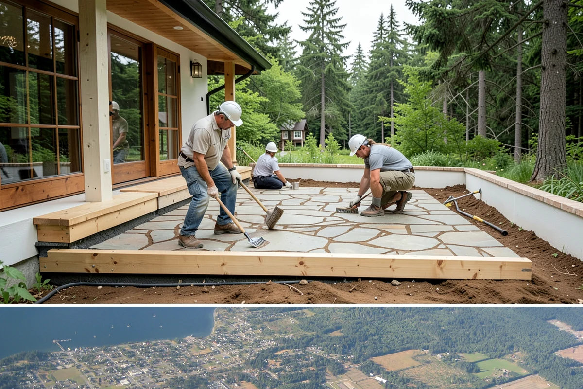 Sunroom Addition in Coupeville, Island County, WA - Late spring and summer are ideal for building the enclosure so it is sealed and ready before autumn rains arrive.