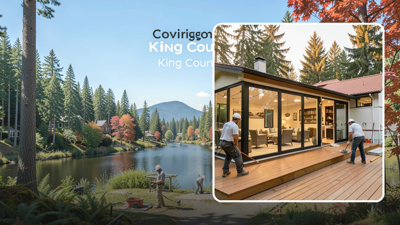 Sunroom Addition in Covington, King County, WA - A sunroom addition creates a bright, glass-walled room that lets you enjoy the outdoors while staying dry.