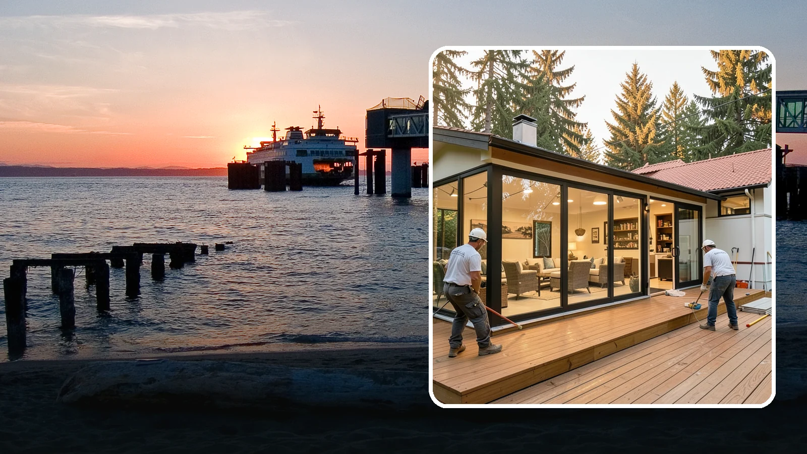 Sunroom Addition in Edmonds, Snohomish County, WA - A sunroom addition creates a bright, glass-walled room that lets you enjoy the outdoors while staying dry.