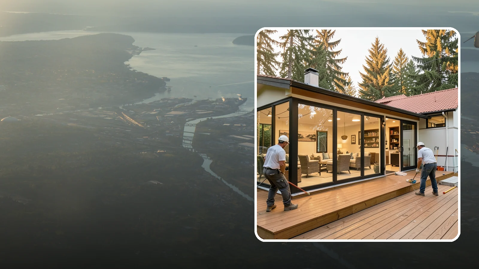 Sunroom Addition in Fife, Pierce County, WA - A sunroom addition creates a bright, glass-walled room that lets you enjoy the outdoors while staying dry.