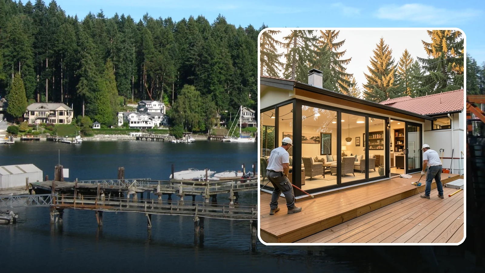 Sunroom Addition in Gig Harbor, Pierce County, WA - A sunroom addition creates a bright, glass-walled room that lets you enjoy the outdoors while staying dry.