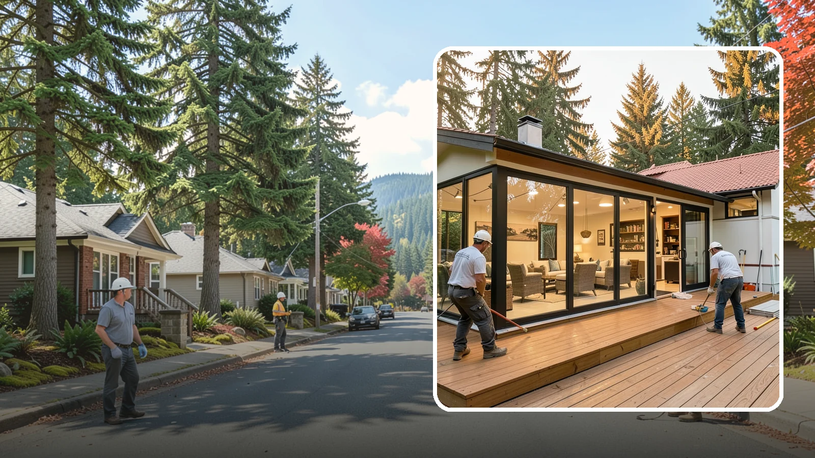 Sunroom Addition in Hunts Point, King County, WA - A sunroom addition creates a bright, glass-walled room that lets you enjoy the outdoors while staying dry.