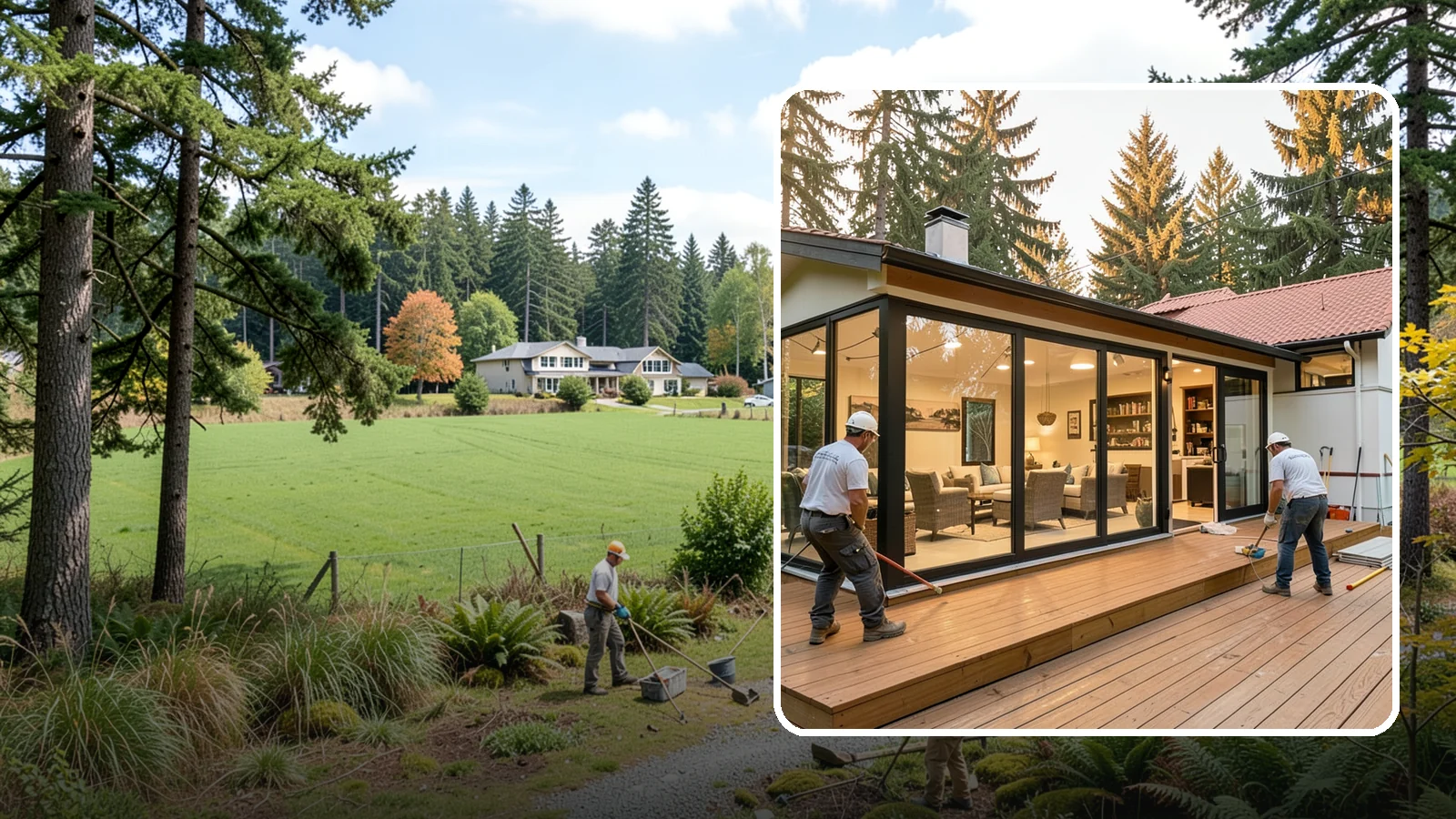 Sunroom Addition in Lyman, Skagit County, WA - A sunroom addition creates a bright, glass-walled room that lets you enjoy the outdoors while staying dry.