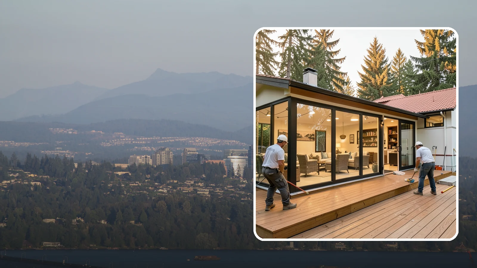 Sunroom Addition in Medina, King County, WA - A sunroom addition creates a bright, glass-walled room that lets you enjoy the outdoors while staying dry.