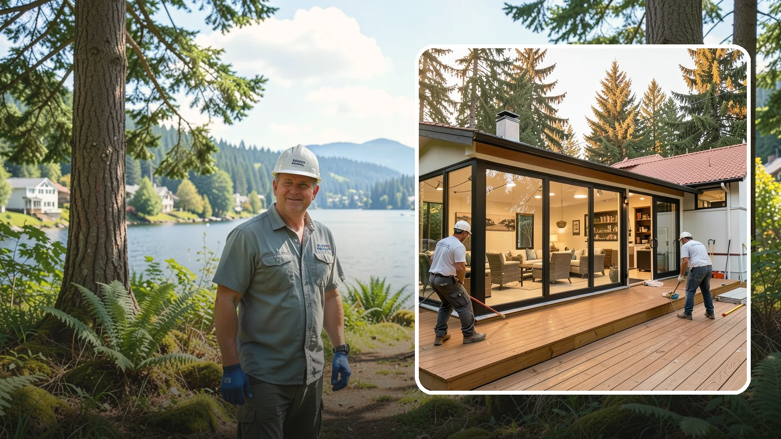 Sunroom Addition in Milton, King County, WA - A sunroom addition creates a bright, glass-walled room that lets you enjoy the outdoors while staying dry.