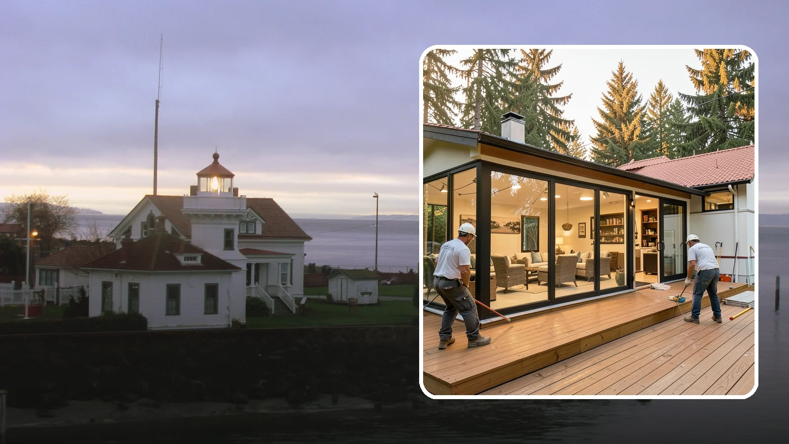 Sunroom Addition in Mukilteo, Snohomish County, WA - A sunroom addition creates a bright, glass-walled room that lets you enjoy the outdoors while staying dry.