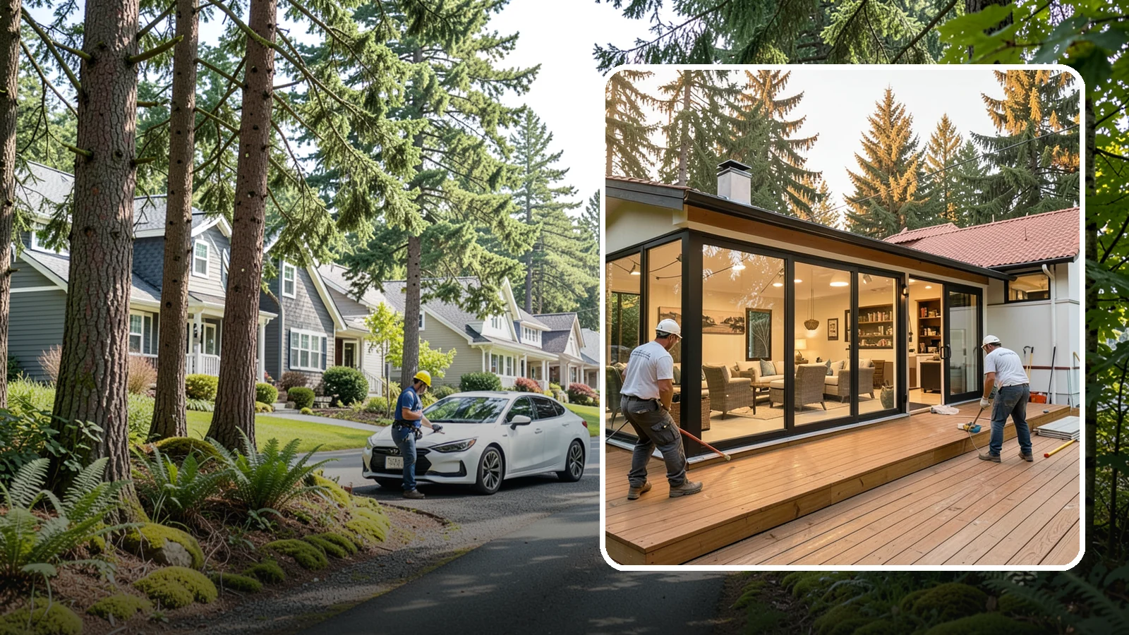 Sunroom Addition in Normandy Park, King County, WA - A sunroom addition creates a bright, glass-walled room that lets you enjoy the outdoors while staying dry.